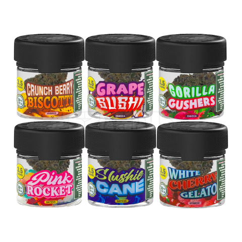 Hidden Hills 3.5g THC-A Flower Jars – 5 Pack Premium Wholesale Cannabis